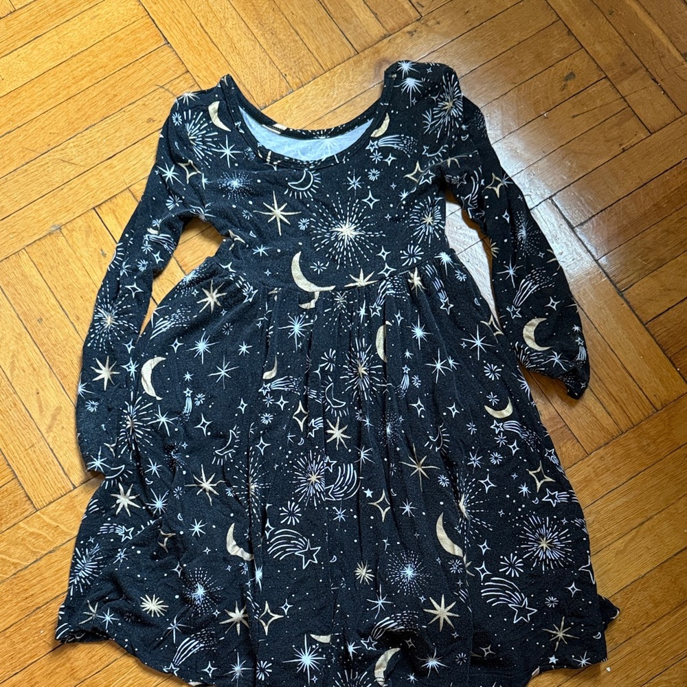Little Sleepies Black Starry Night Dress